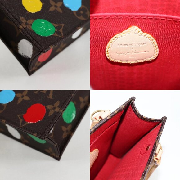 LOUIS VUITTON Monogram Yayoi Kusama Petit Sac Plat Bag 2way M81867 Auth 128264SM - Picture 15 of 15
